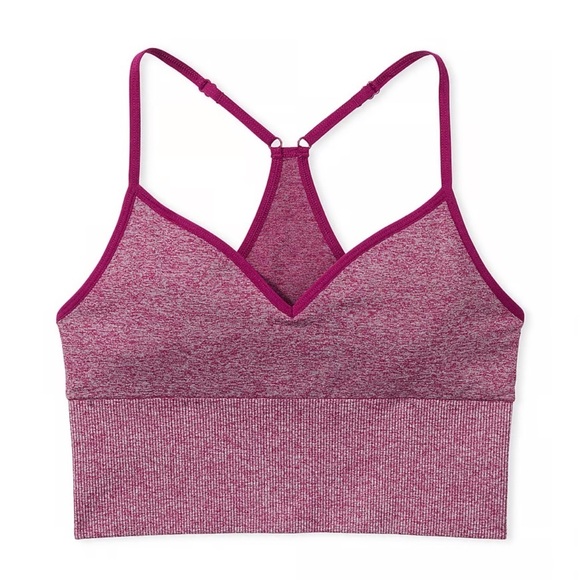 NEW NWT PINK‎ VS Victoria Secret M Medium racerback sports bra magenta purple - Picture 1 of 6
